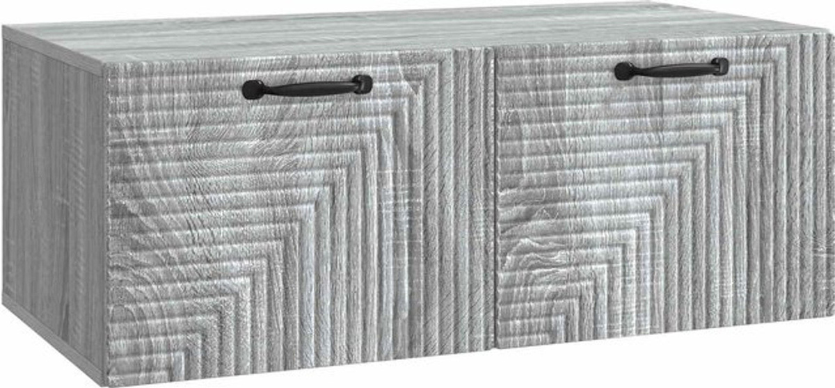 Wandmontierter TV-Schrank vidaXL in Grau, Modernes Design mit Drehtüren, B/T/H: 78,5 x 41 x 30 cm - Bild 1