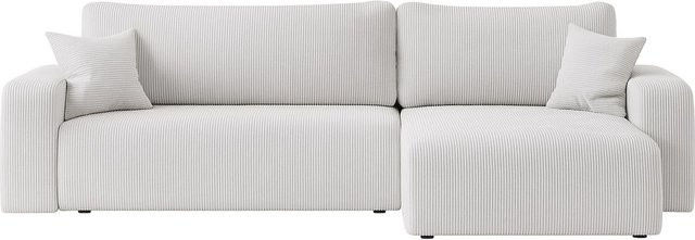 Ecksofa Austin von Inter Trading mit Schlaffunktion in Cord, Farbe Beige/Grau, B/T/H: 244 x 145 x 82 cm - Bild 2