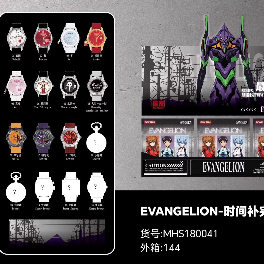Boxfun Armbanduhr Eva Evangelion, Silber, Unisex - Bild 2