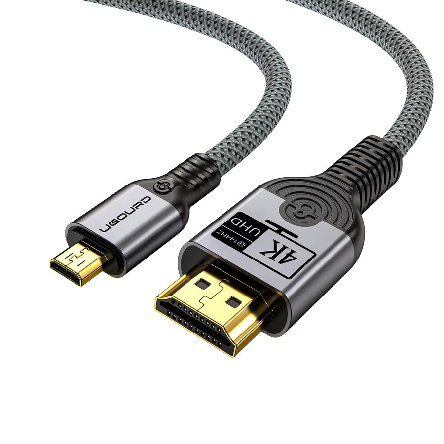 UGOURD Micro-HDMI-zu-HDMI-Kabel aus Nylon-Geflecht für Actioncams mit 4K, 144Hz und 120Hz Unterstützung - Bild 5