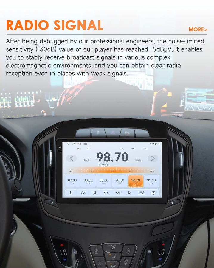 Hizpo 8Core Auto Stereo für Buick Regal und Opel Insignia 2014 - 2017 mit GPS, Apple CarPlay, Android Auto, 4G und WIFI in Schwarz - Bild 2