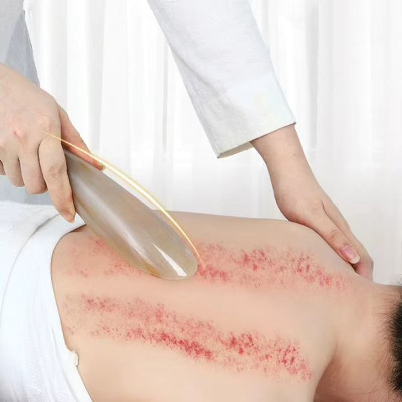 HNKMP Gua Sha Massagegerät aus natürlichem Büffelhorn, Unisex - Bild 2