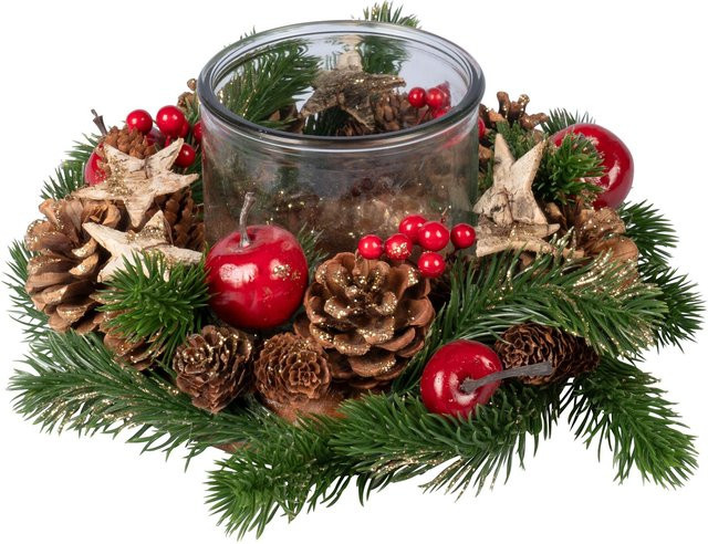 Viva Domo Windlicht Advent aus Glas für Votivkerzen in verschiedenen Farben - Bild 1