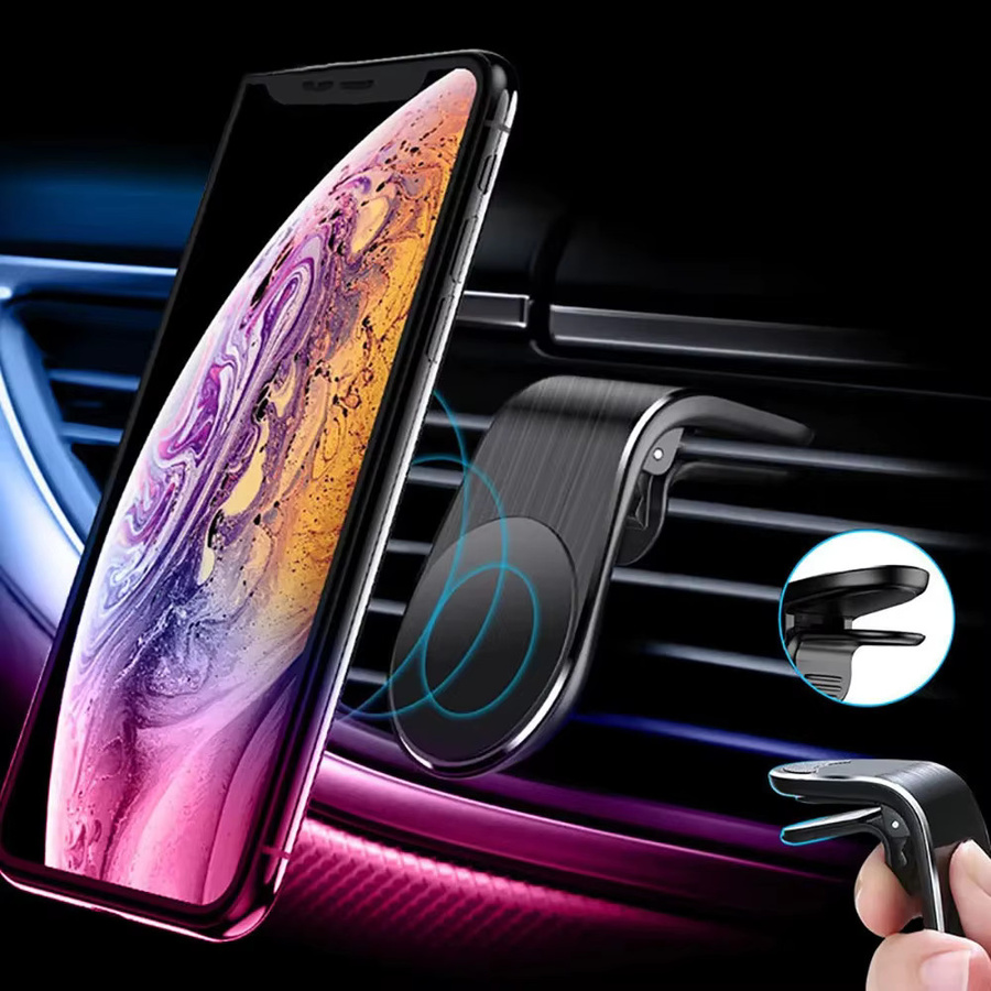 WSSHE Magnetischer Autotelefonhalter in Schwarz für Smartphones und GPS - Bild 3