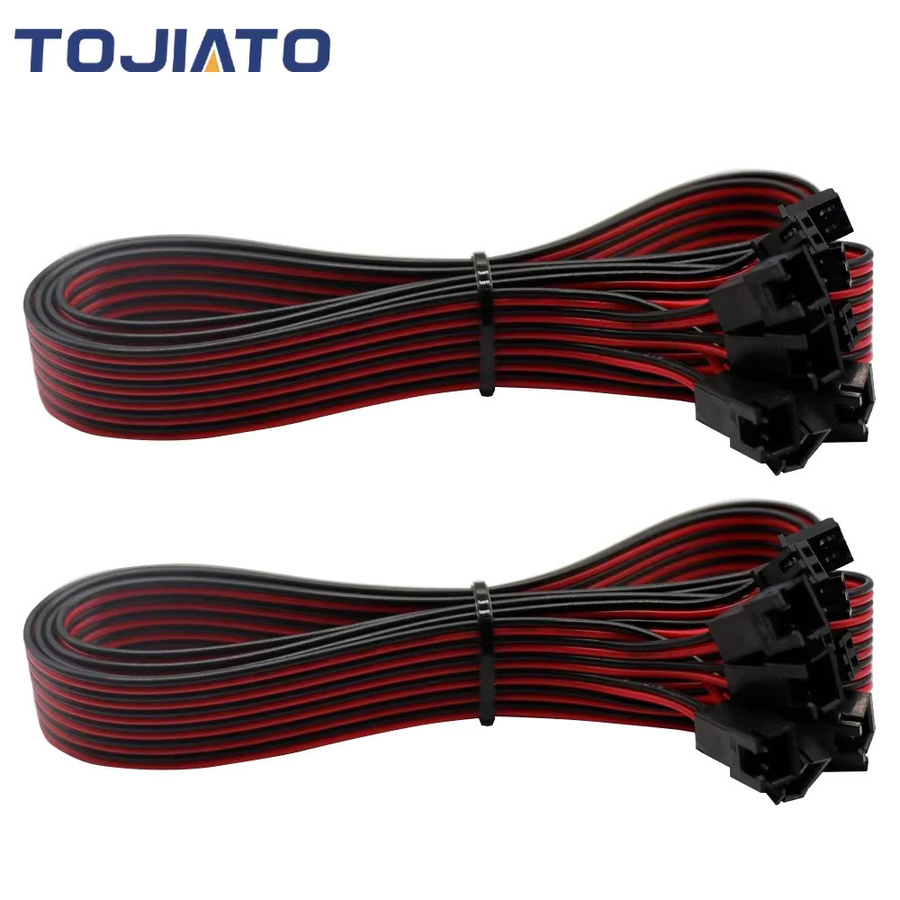 Tojiato Lüfter Verlängerungskabel 2pin XH2.54 Anschluss für VORON und Ender 3D Drucker, Länge: 1 m - Bild 2