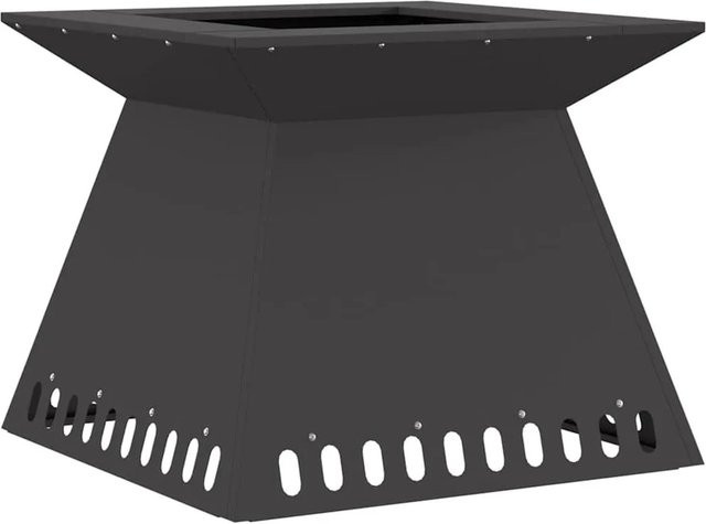 vidaXL Feuerstelle aus Stahl in Schwarz, B/T/H: 60 x 60 x 50 cm - Bild 1