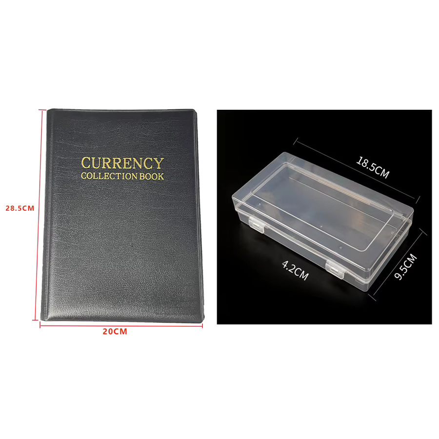 Wiederverwendbares Banknoten-Sammleralbum aus Leder mit transparenten Einstecktaschen für Weltwährungen - Bild 6