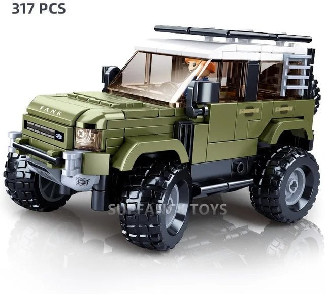 Sluban Hardline Geländewagen Bausteine Set in Grün mit 317 Teilen - Bild 1