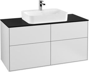 Villeroy & Boch Waschtischunterschrank Finion Wandbeleuchtung Weiß Lackiert B/T/H: 120 x 60,3 x 50,1 cm - Bild 1