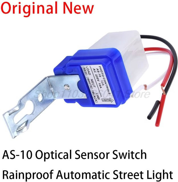 Ydlzmsjiah Automatischer Fotozellen-Straßenlaternenschalter mit Lichtsensor, wasserdichter Fotosteuerungs-Sensorschalter, Farbe: Blau - Bild 1