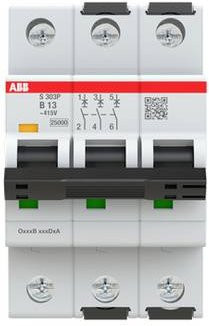 ABB S303P-B13 Leitungsschutzschalter 13A 415V in Weiß - Bild 1