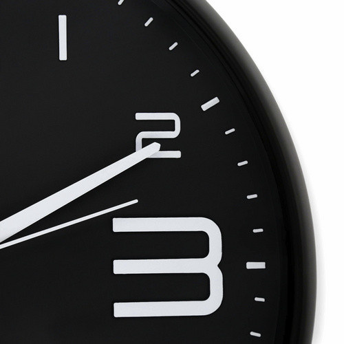 K&L Wall Art Wanduhr modern rund in Schwarz, Durchmesser: 38,5 cm - Bild 2