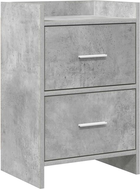 vidaXL Nachttisch in Betongrau aus Holzwerkstoff, modern für dein Schlafzimmer, B/T/H: 40 x 30 x 60 cm - Bild 1