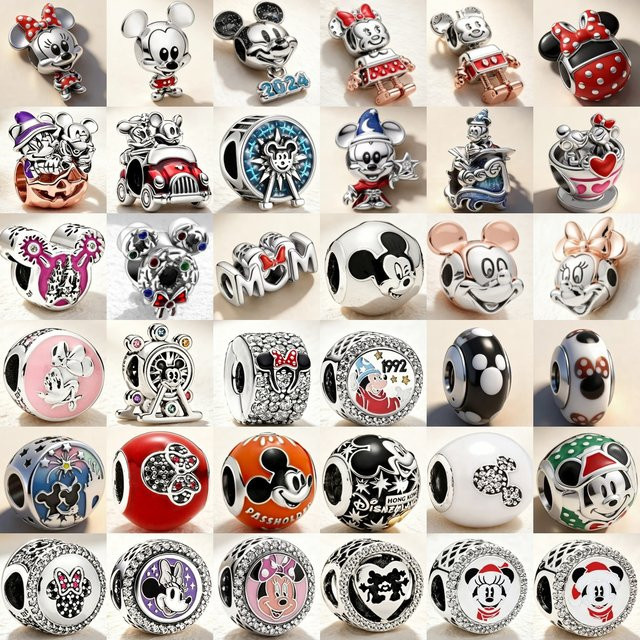 Disney Charm-Perlen, 925 Silber, Mickey und Minnie, Damen - Bild 1