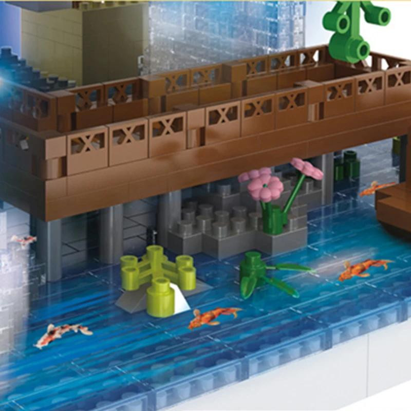 Yiran Sakura Schloss Baumhaus Pfirsichblütenteich Bausteine Set 6-12 Jahre - Bild 2