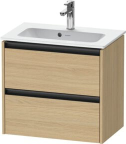 Duravit Waschtischunterschrank Ketho.2 Compact in Ei Natur mit 2 Schubladen, wandhängend, B/T: 61 x 39 cm - Bild 1