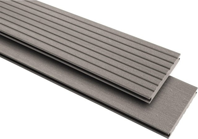 GartenLand WPC Terrassendiele Vintage Silbergrau Genutet und Glatt Hohlkammer B: 14,5 cm, H: 2 cm, L: 300 cm - Bild 1
