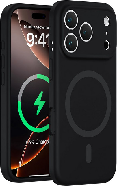 Apple MagSafe-Hülle aus Flüssigsilikon für iPhone 17 Pro Max, Schwarz - Bild 1