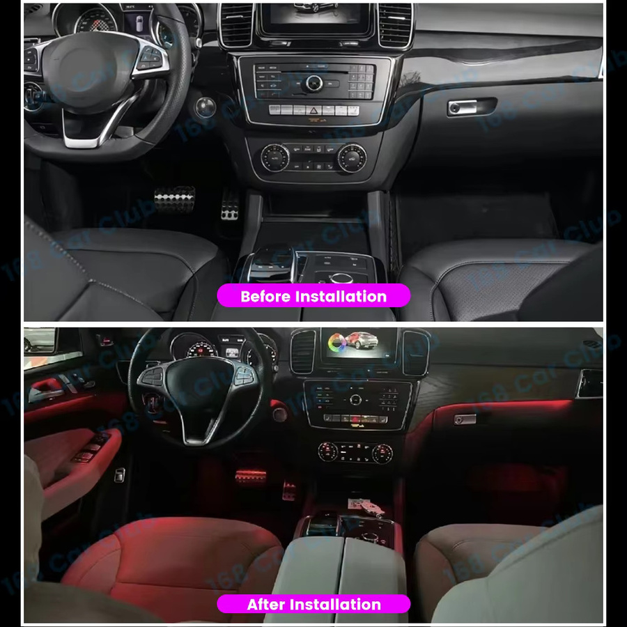 LED Ambientebeleuchtung für Mercedes Benz W166 W212 W218 W292 W221 GLE in Multicolour RGB - Bild 1