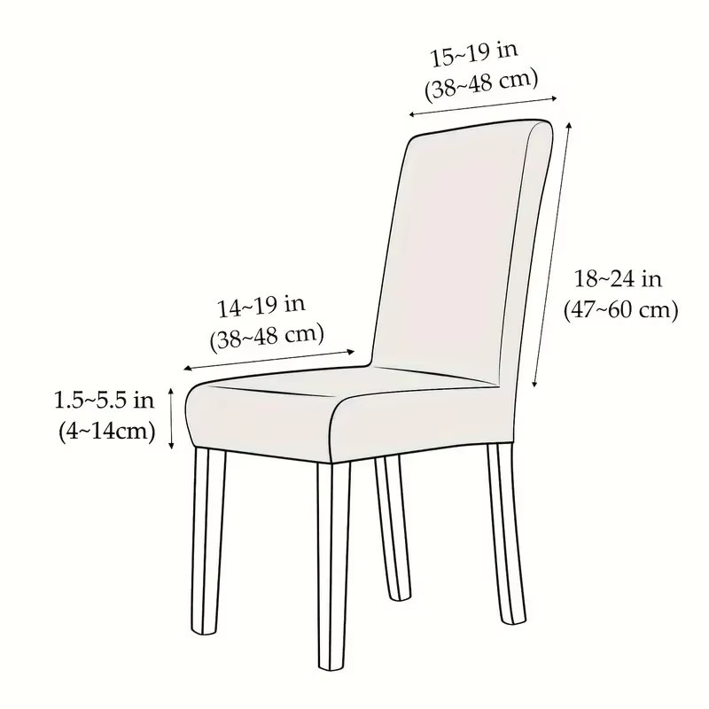 WANERQU Esszimmerstuhlbezüge aus dehnbarem Jacquard-Stoff, einfarbig in Grün, abnehmbar und waschbar - Bild 2