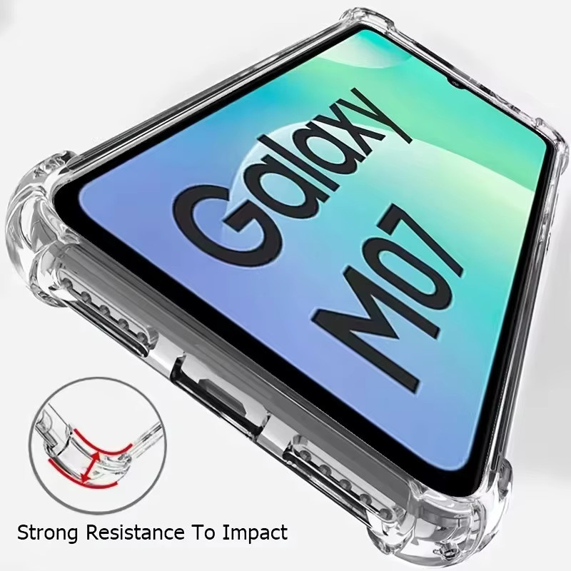 EUCAGR Airbag Handyhülle für Samsung Galaxy M07 und Samsung Galaxy A07, transparent, weiches TPU-Silikon - Bild 3