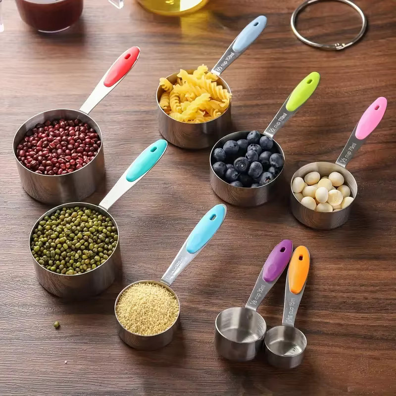 SONGKANGLING 16-teiliges Set magnetische Messlöffel und Messbecher aus Edelstahl in Silber - Bild 3