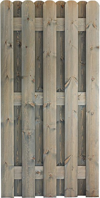 Bohlenzaun Andrewex in Grau, B/H: 90 x 180 cm - Bild 1