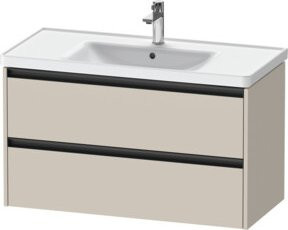 Duravit Waschtischunterschrank Ketho.2 in Tau Ma Beige, wandhängend mit 2 Schubladen, B/T: 98,4 x 45,5 cm - Bild 1