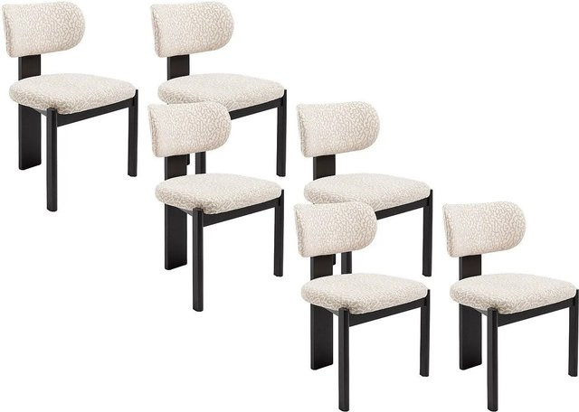 Vente-unique Stuhl Wilana in Beige mit Kautschukholz-Gestell - Bild 1