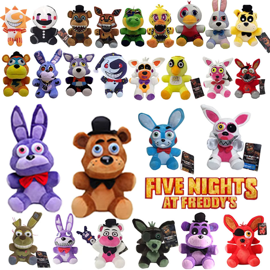 Bandai FiveNight At Freddy Fnaf Bonnie Bär Foxy Freddy, Plüschtiere Puppe - Bild 5