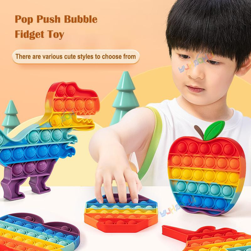 Yiran Bag Rainbow Pop Push Bubble Fidget Anti Stress Spielzeug 3-6J - Bild 2