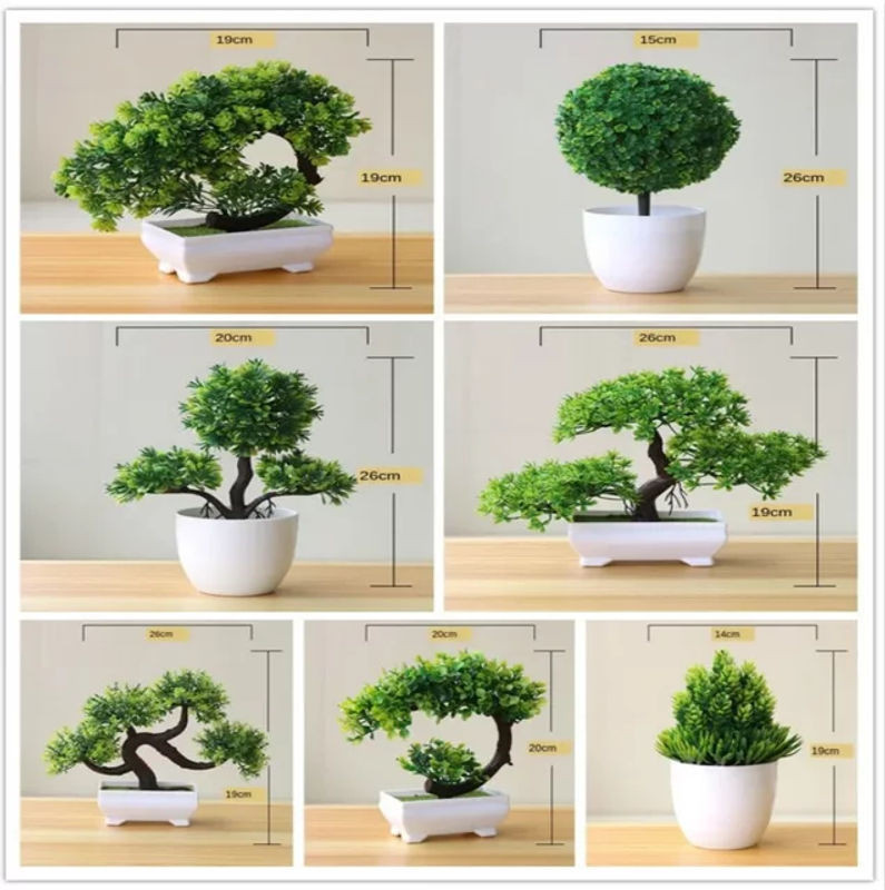 Merylover Künstlicher Bonsai in Grün als Topfpflanze aus Kunststoff - Bild 1