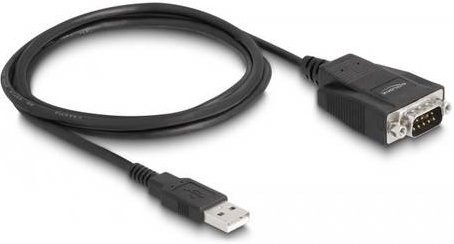 Delock USB 2.0 auf Seriell RS-232 D-Sub 9 Adapter in Schwarz mit ESD-Überspannungsschutz (64222) - Bild 1