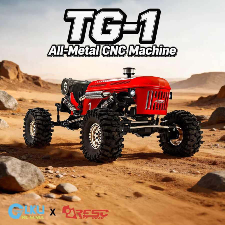 ARESC TG-1 CNC RC Crawler Modellauto, 1:10, Vollmetall, Rot - Bild 2