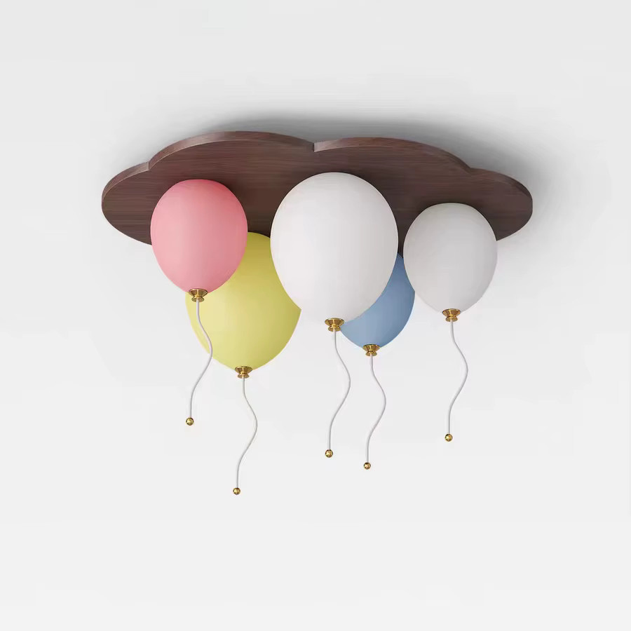 Winfordo Wolke Ballon LED Deckenleuchte aus Holz mit warmem Licht für Kinderzimmer und Schlafzimmer - Bild 2