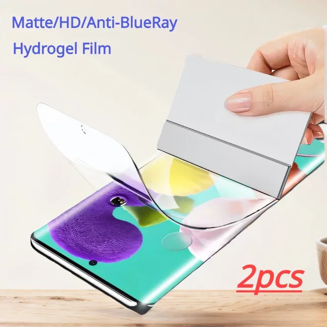 2er-Pack Matte Hydrogel Displayschutzfolie für Infinix Smart 8 Pro, 8 Plus, Hot 40 Pro, 40i, 30 und 30i mit Anti-Blue-Ray und NFC-Unterstützung, Transparent - Bild 1