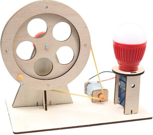 Kidsly DIY Mini Handkurbel Generator, Wissenschaft Experiment Kit, ab 8 Jahren - Bild 1