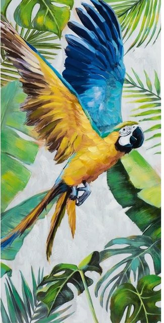 Art Universe Leinwandbild Papagei im Dschungel, Mehrfarbig, B: 60 cm, H: 120 cm - Bild 1