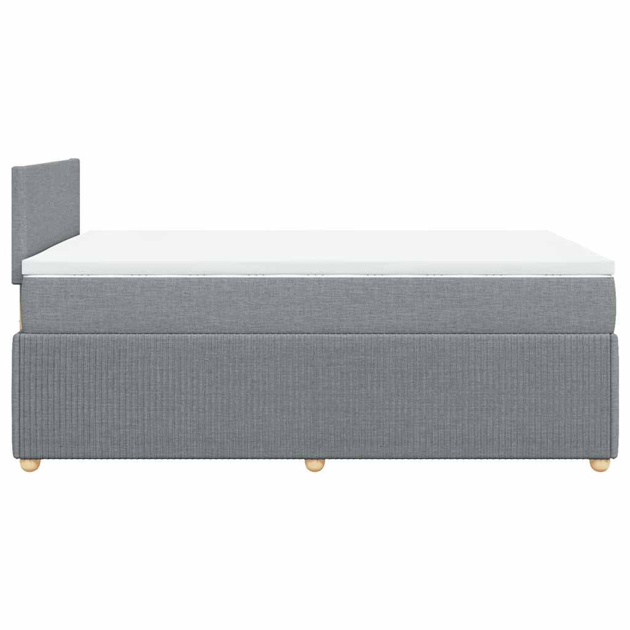 vidaXL Boxspringbett mit Matratze Hybrid-Design in Grau und Weiß, B/T: 120 x 200 cm - Bild 4