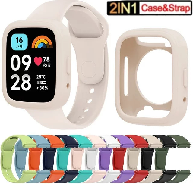 CAOWTAN Uhrenarmband Silikon, Weiß, Unisex, für Redmi Watch 3 Active - Bild 1