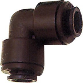 Riegler Winkelverbinder aus POM in Schwarz für Schlauch-Außendurchmesser 4 mm - Bild 1