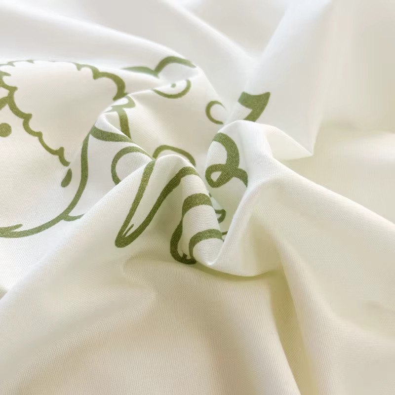 Mystybloom Bettwäsche-Set mit Schafmuster, 4-teilig aus Polyester, Grün/Weiß, B/H: 180 x 220 cm - Bild 2