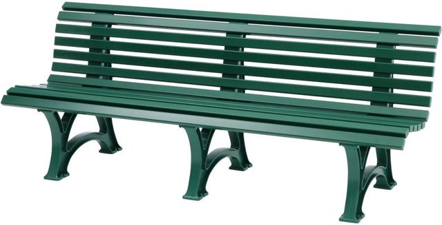 PROREGAL Gartenbank Jamaika 4 Sitzer in Grün aus UV-beständigem Witterungskunststoff, H x B x T: 80 x 200 x 64 cm - Bild 1