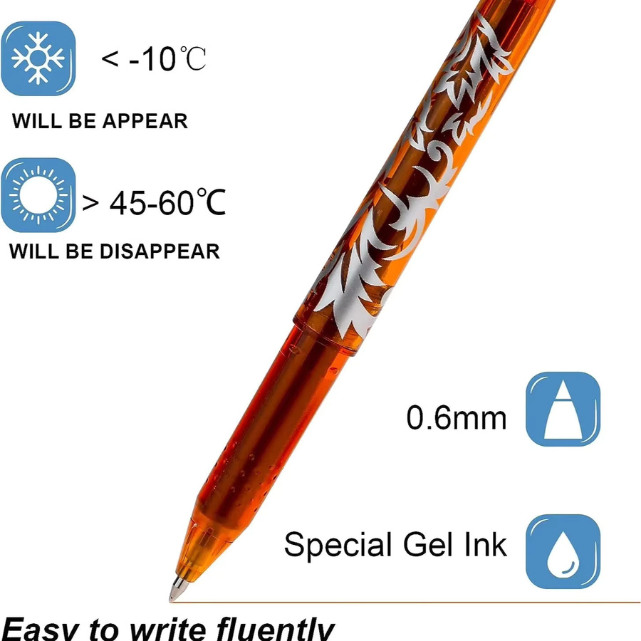 Kissbuty Löschbarer Gelstift Set mit Nachfüllstangen in Regenbogenfarben für kreative Zeichnungen und Schule - Bild 2