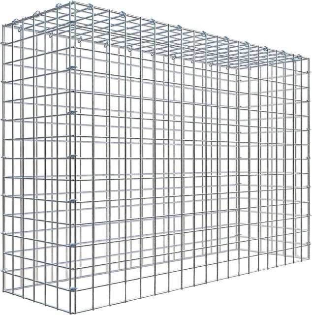 Gabiona C-Ring Anbaukorb Typ 3 in Silbergrau, Maschenweite 5 x 5 cm, B/T/H: 70 x 100 x 30 cm - Bild 1