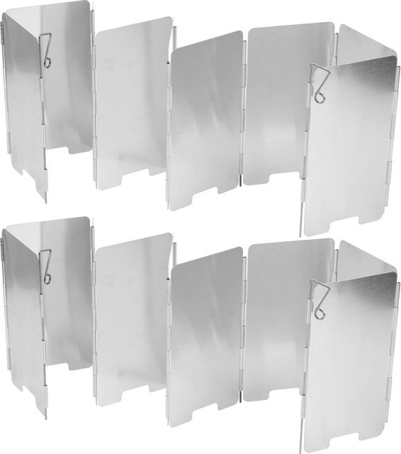 Fishine 2er-Set Outdoor Camping Windschutz aus Aluminiumlegierung in Silber - Bild 1