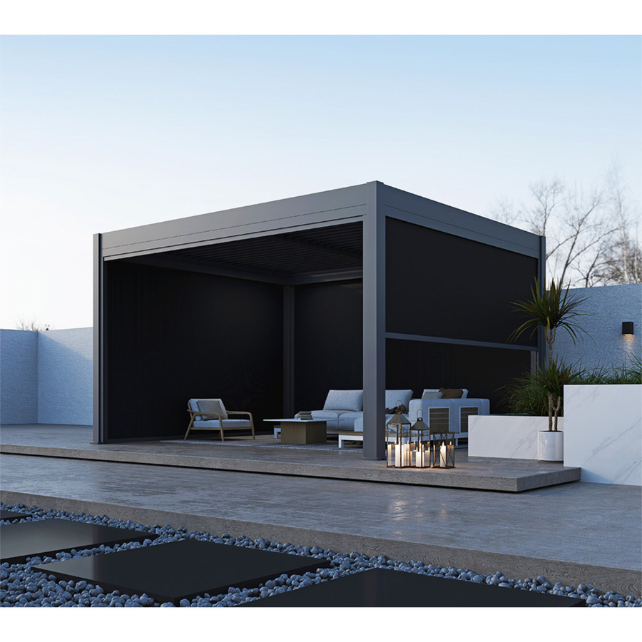 Paragon Outdoor Seitenteil für Pergola Grand Tuscan 12, Grau, B: 340 cm, H: 237 cm - Bild 2