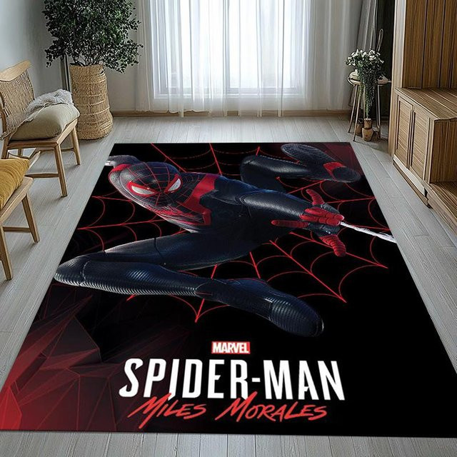 Rouxin ten Marvel Avengers Spider-Man Teppichmatte für Kinderzimmer und Wohnzimmer, rutschfest und waschbar, B: 120 cm, T: 80 cm - Bild 1
