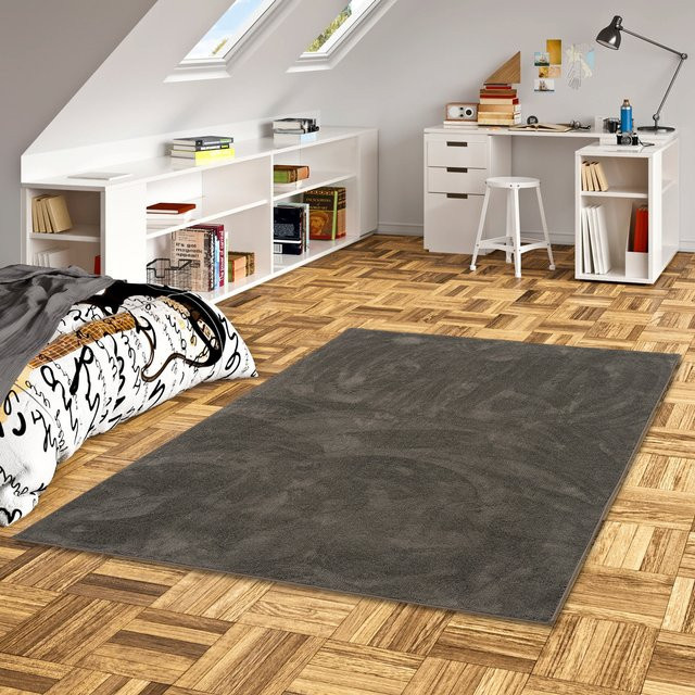 Pergamon Hochflor Langflor Teppich Melia Kids Super Soft, Grau, Polyester - Bild 1