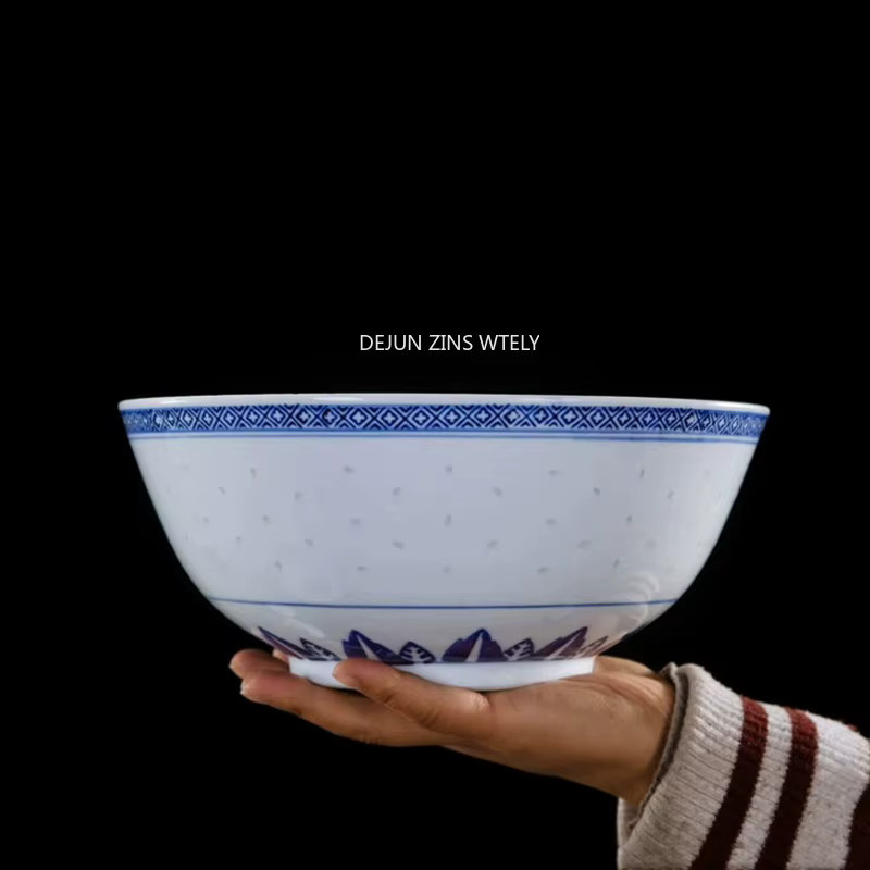 DEJUN ZINS WTELY Keramikschalen aus blau-weißem Porzellan für Ramen und Salat - Bild 5